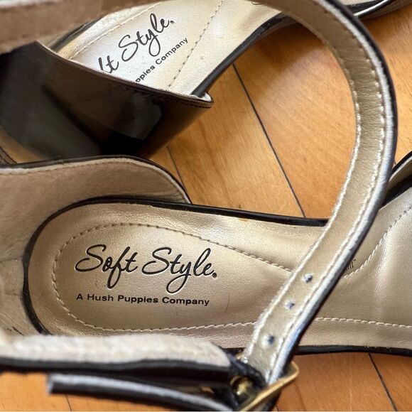 Hush Puppies Black Strappy Heels Elegant Design - Picture 10 of 12